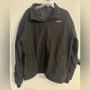 Men’s size XL Sharper Image Rechargeable Heated Soft Shell Full Zip Jacket